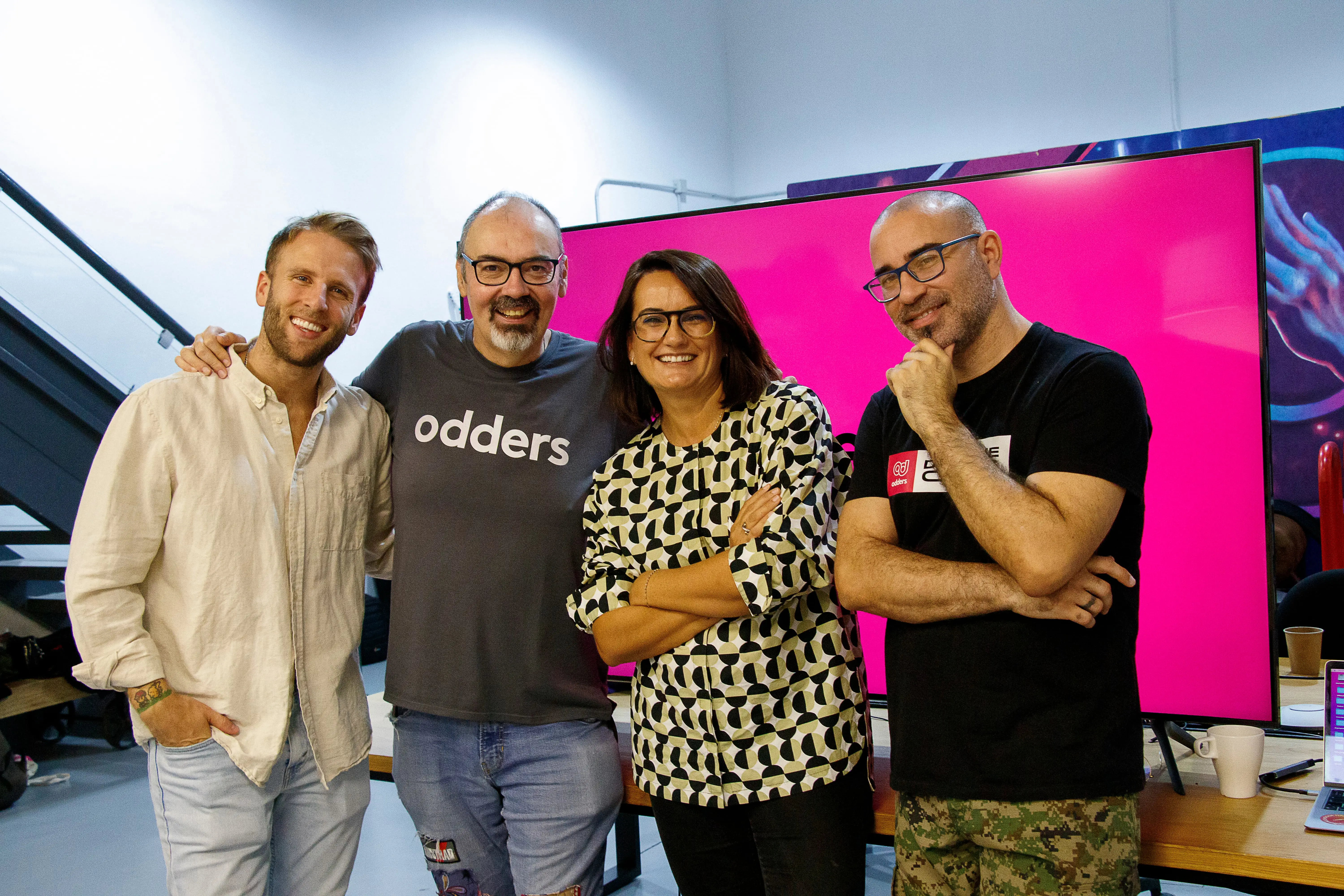 Person wearing a VR headset exploring augmented reality